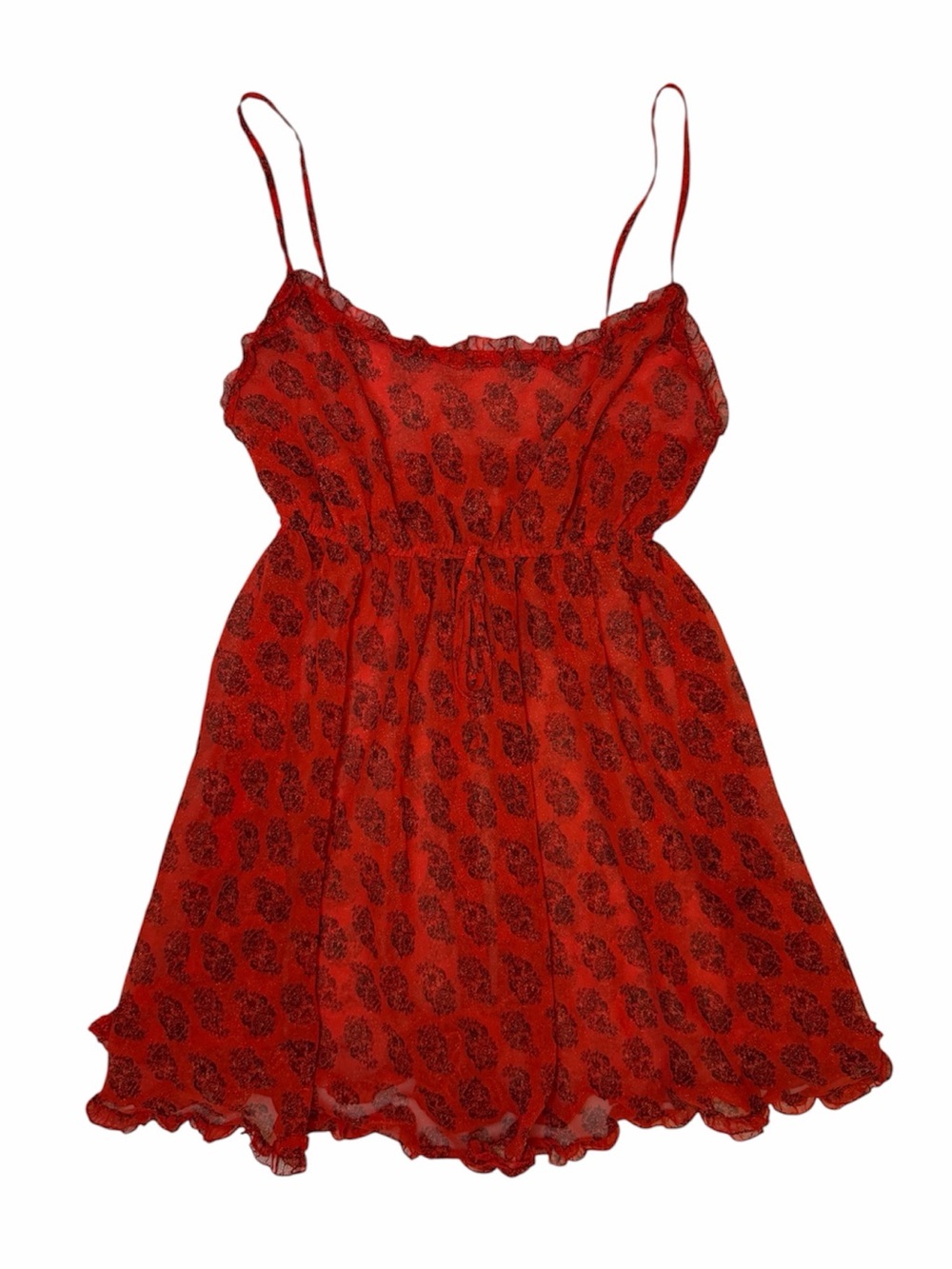 ❤️ Victoria's Secret Y2K Red Floral Babydoll Nightgown ❤️